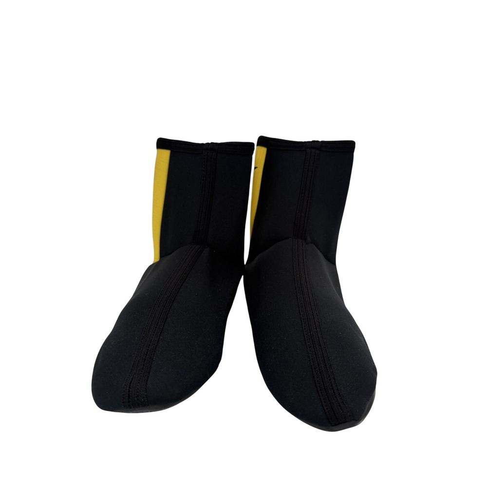 Spoke Neoprene Cycling Shoe Covers Black Yellow Thermal Overshoes Size Medium